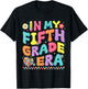 In My Fifth Grade Era Back To School Retro Groovy 5th Grade T-Shirt - T-Shirt | Black