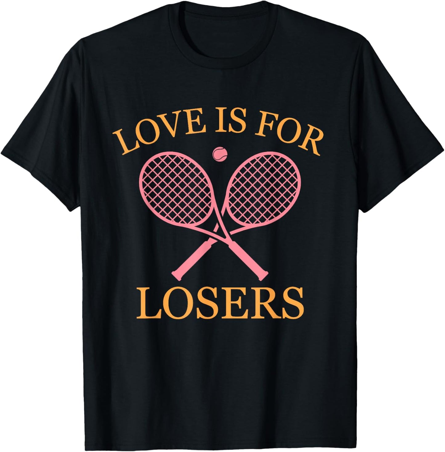 Love Is For Losers Retro 90's Tennis Lover Women T-Shirt - T-Shirt | Black