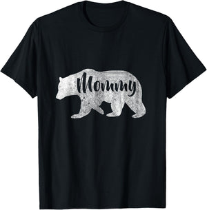Woman's Mommy Bear Awesome Camping T-Shirt - T-Shirt | Black