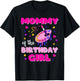 Mommy Of The Birthday Girl Art Painting Family Matching T-Shirt - T-Shirt | Black