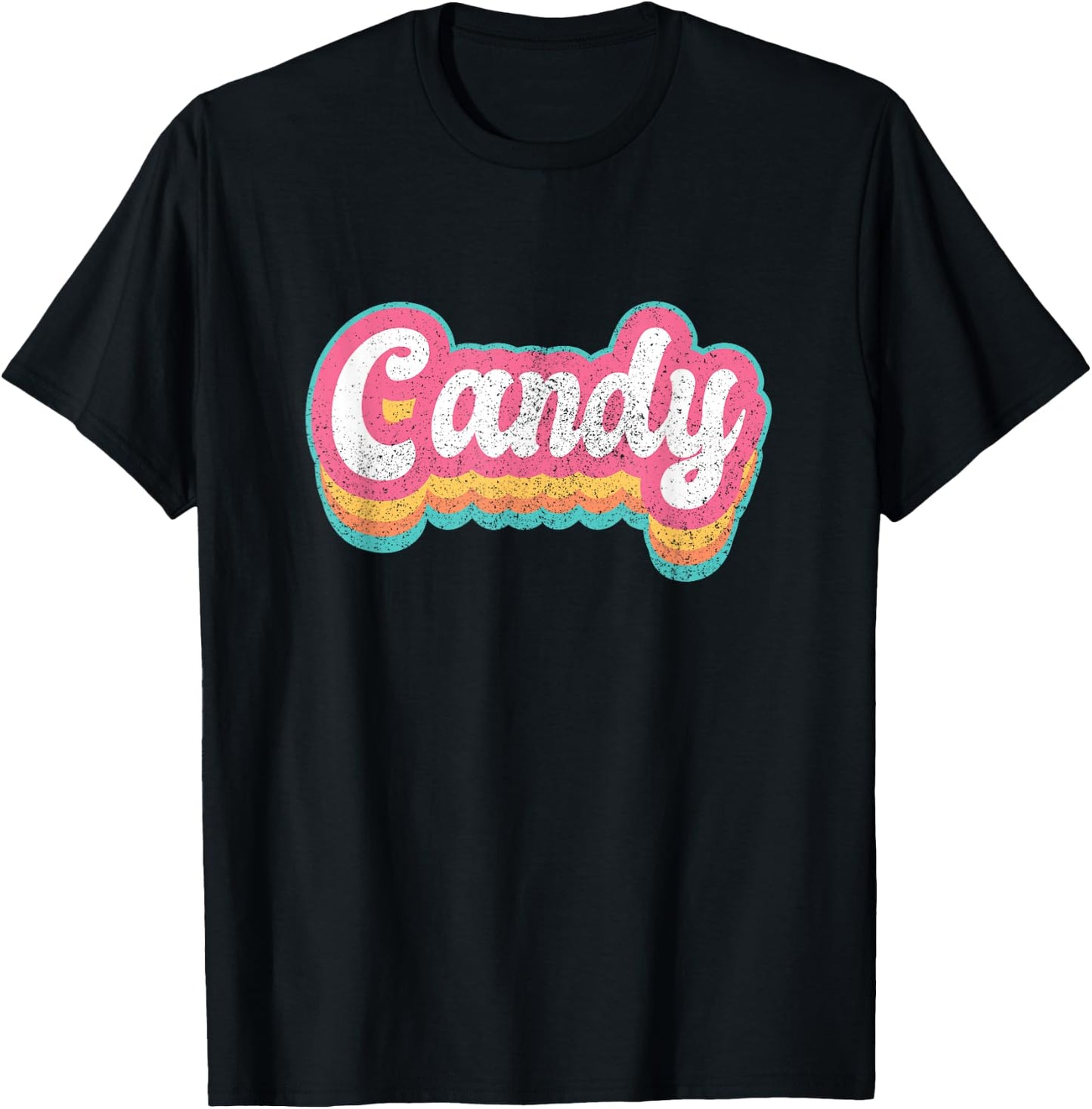 Candy First Name Girl Vintage 70s 80s Personalized T-Shirt - T-Shirt | Black