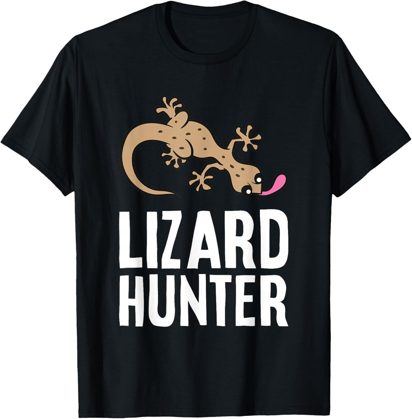 Lizard Catcher Reptile Funny Lizard Hunter T-Shirt - T-Shirt | Black