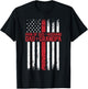 Cross American Flag Man Of God Husband Dad Grandpa Christian T-Shirt - T-Shirt | Black