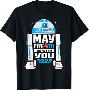 Star Wars R2-D2 May the 4th Be With You 2025 Star Wars Day , Black, S T-Shirt - T-Shirt | Black