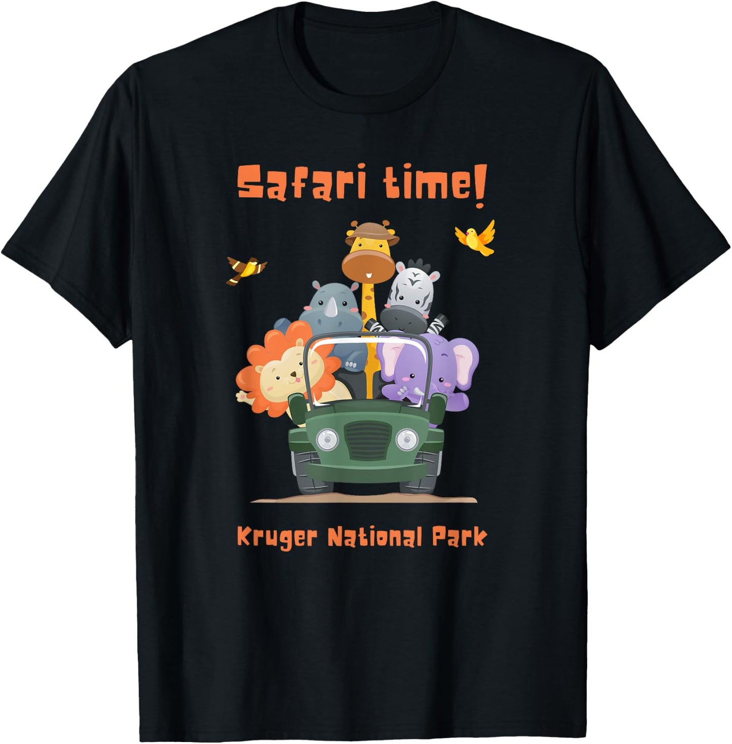 Cute Safari Time Kruger National Park South Africa Souvenir T-Shirt - T-Shirt | Black