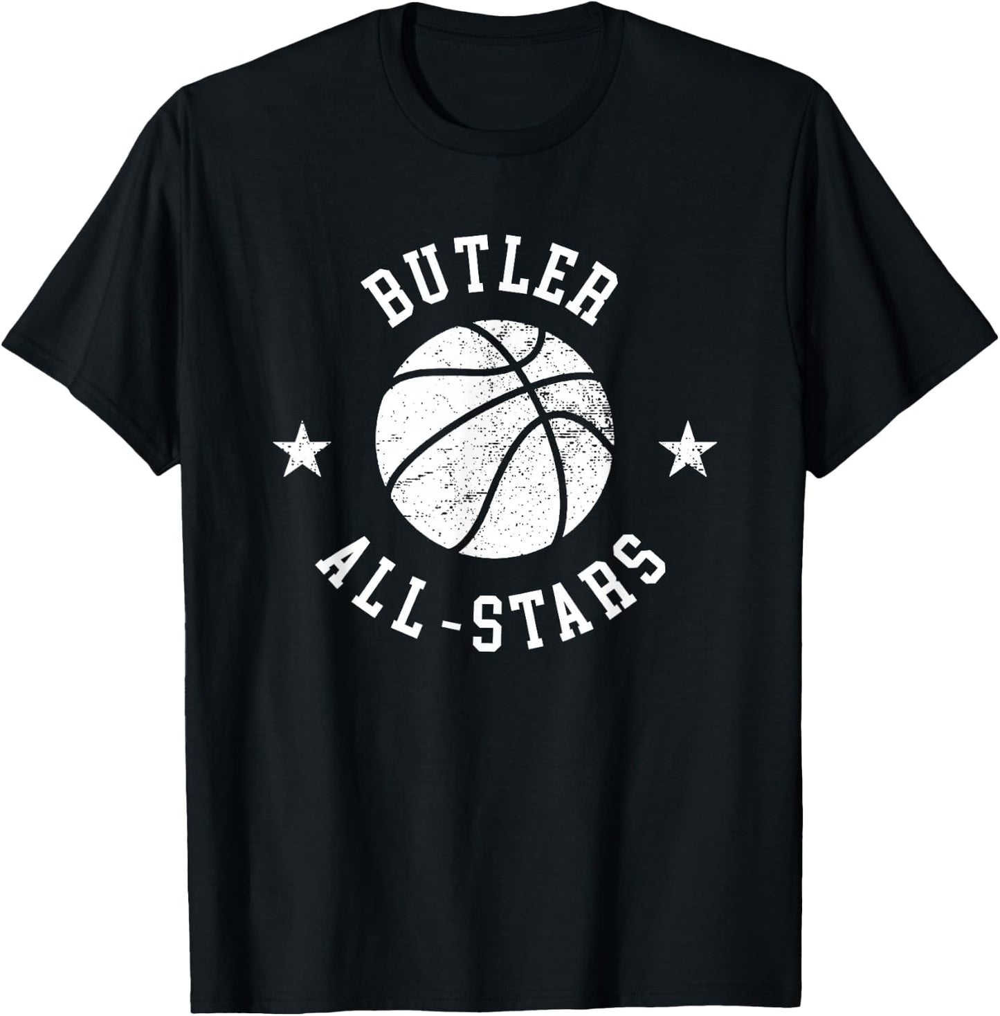 Butler Vintage All-Stars Retro 80s Basketball T-Shirt - T-Shirt | Black