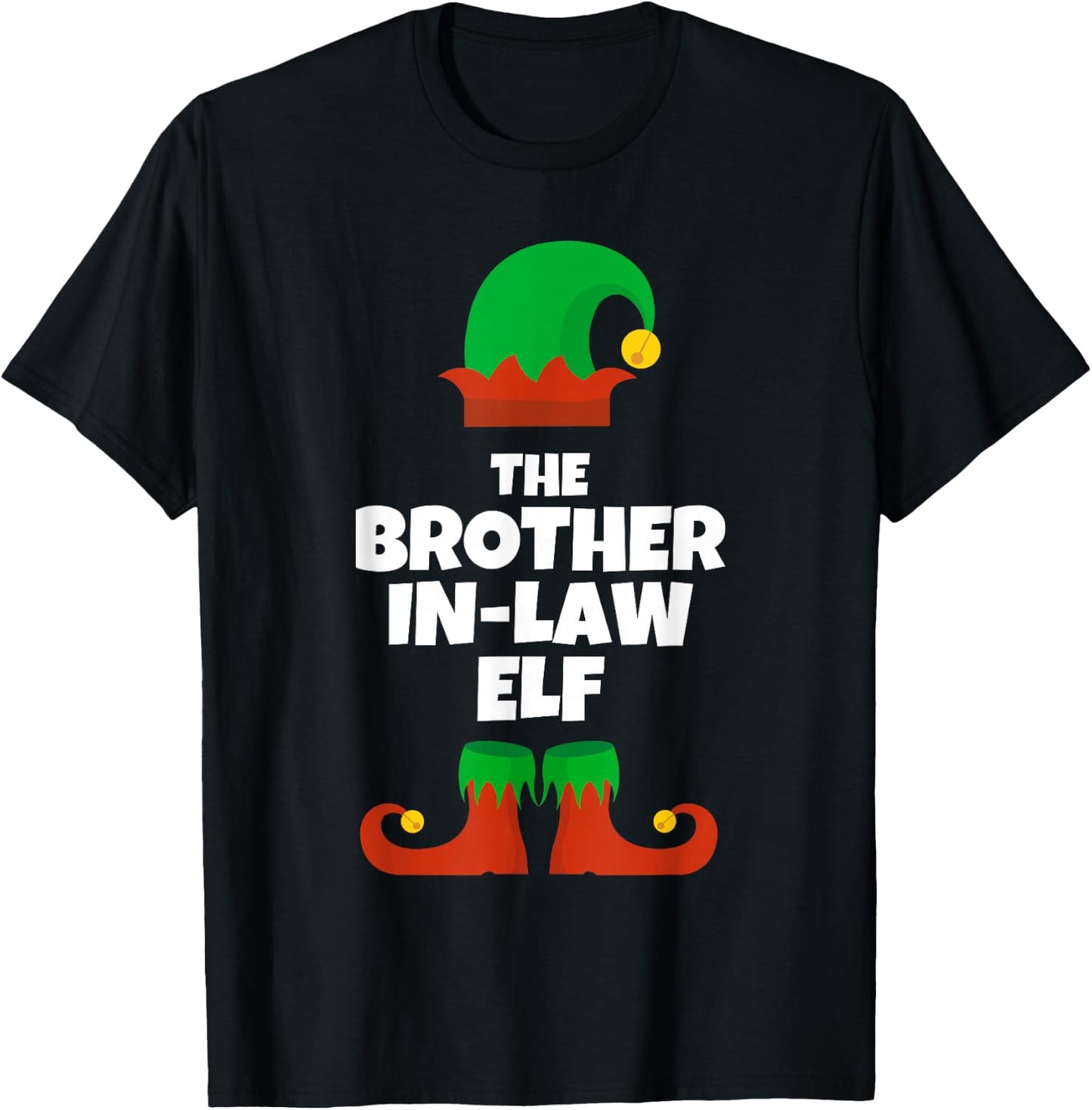 Family The Brother-In-Law Elf Christmas Pj Pajama Xmas T-Shirt - T-Shirt | Black
