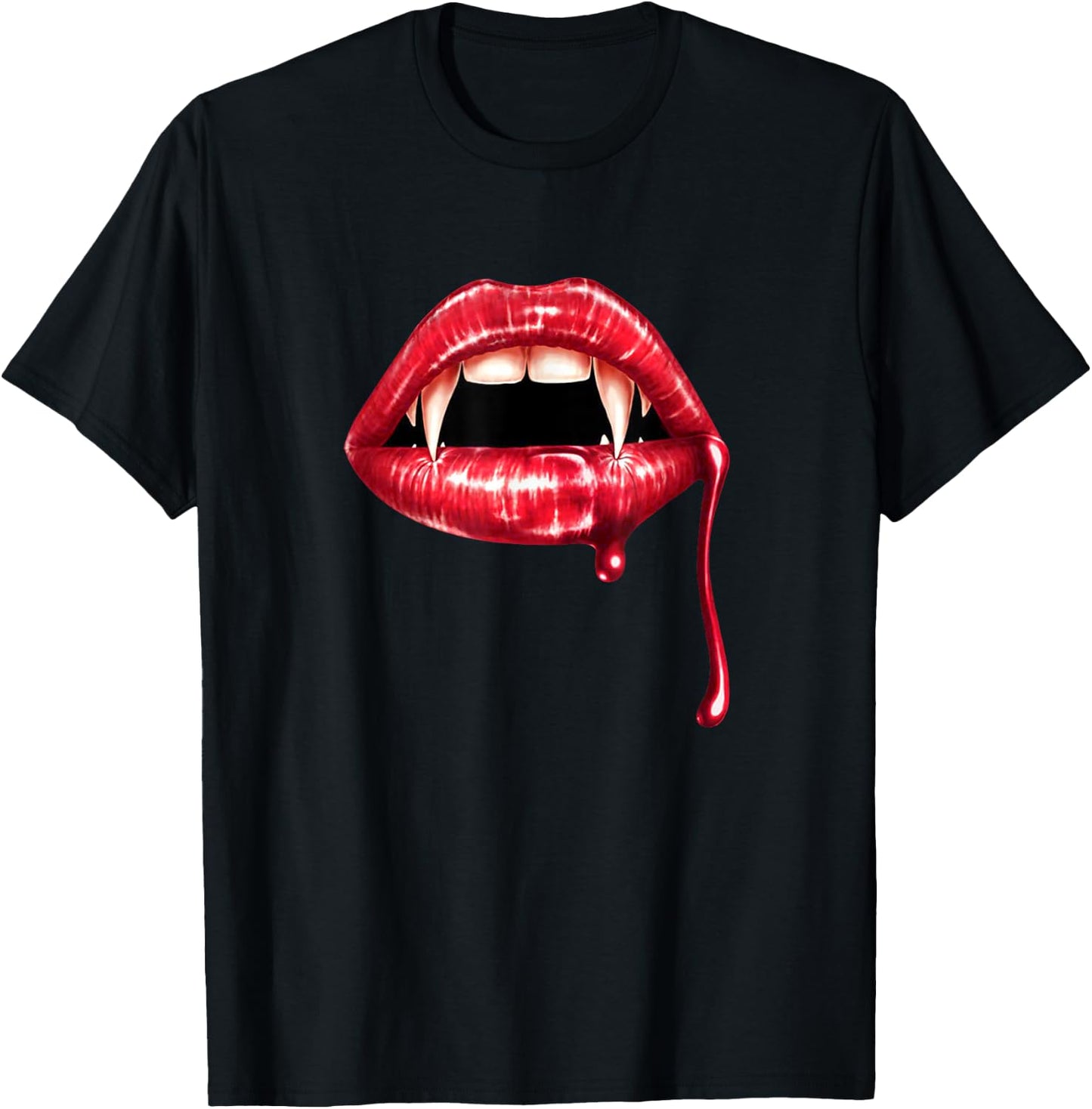 Lips Halloween Pumpkin Scary Sweet or Sour T-Shirt - T-Shirt | Black