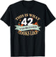 This Is What 42 And Blessed Looks Like 42nd Birthday T-Shirt - T-Shirt | Black