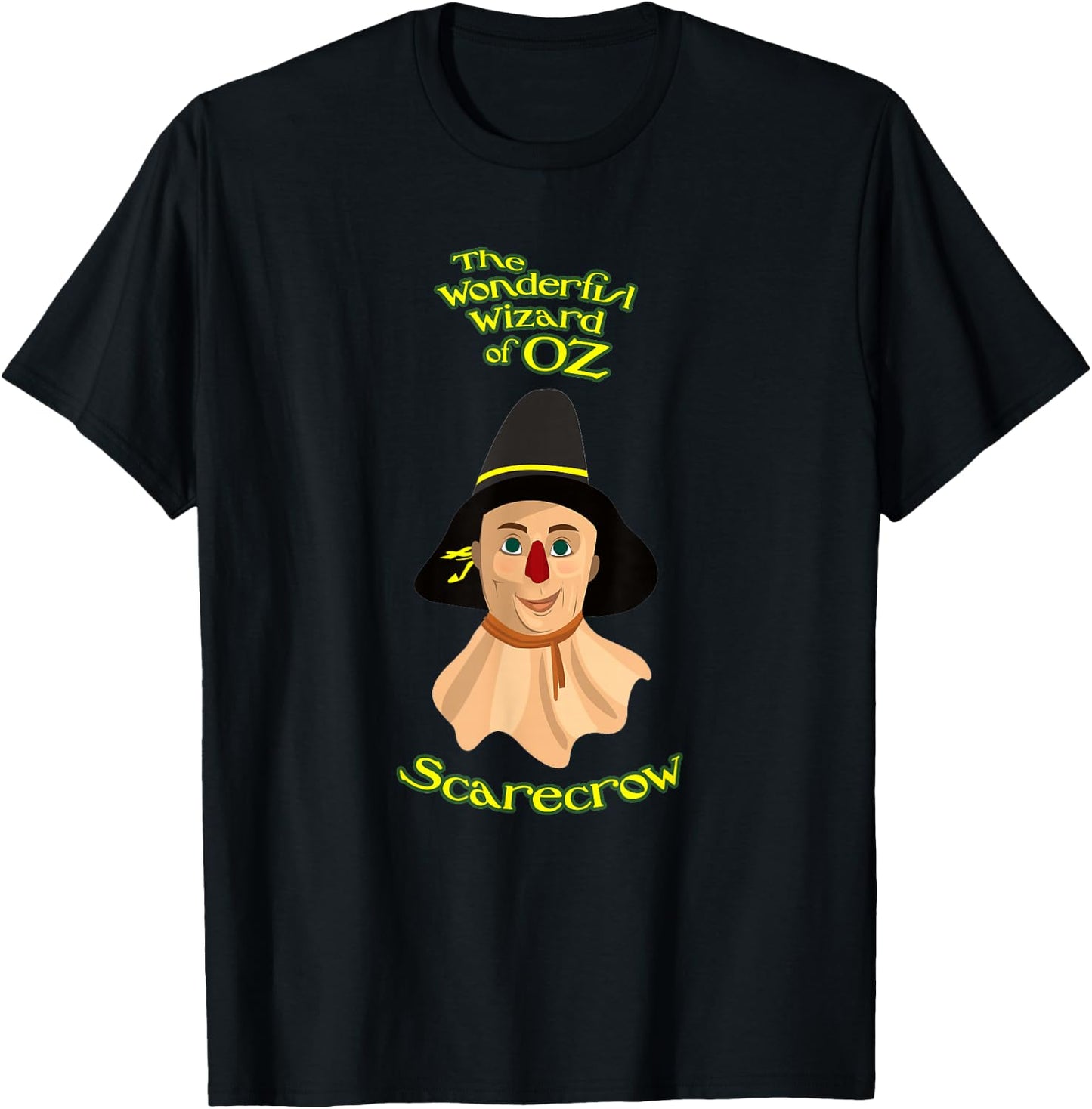 Scarecrow the wonderful wizard of oz book, original design T-Shirt - T-Shirt | Black