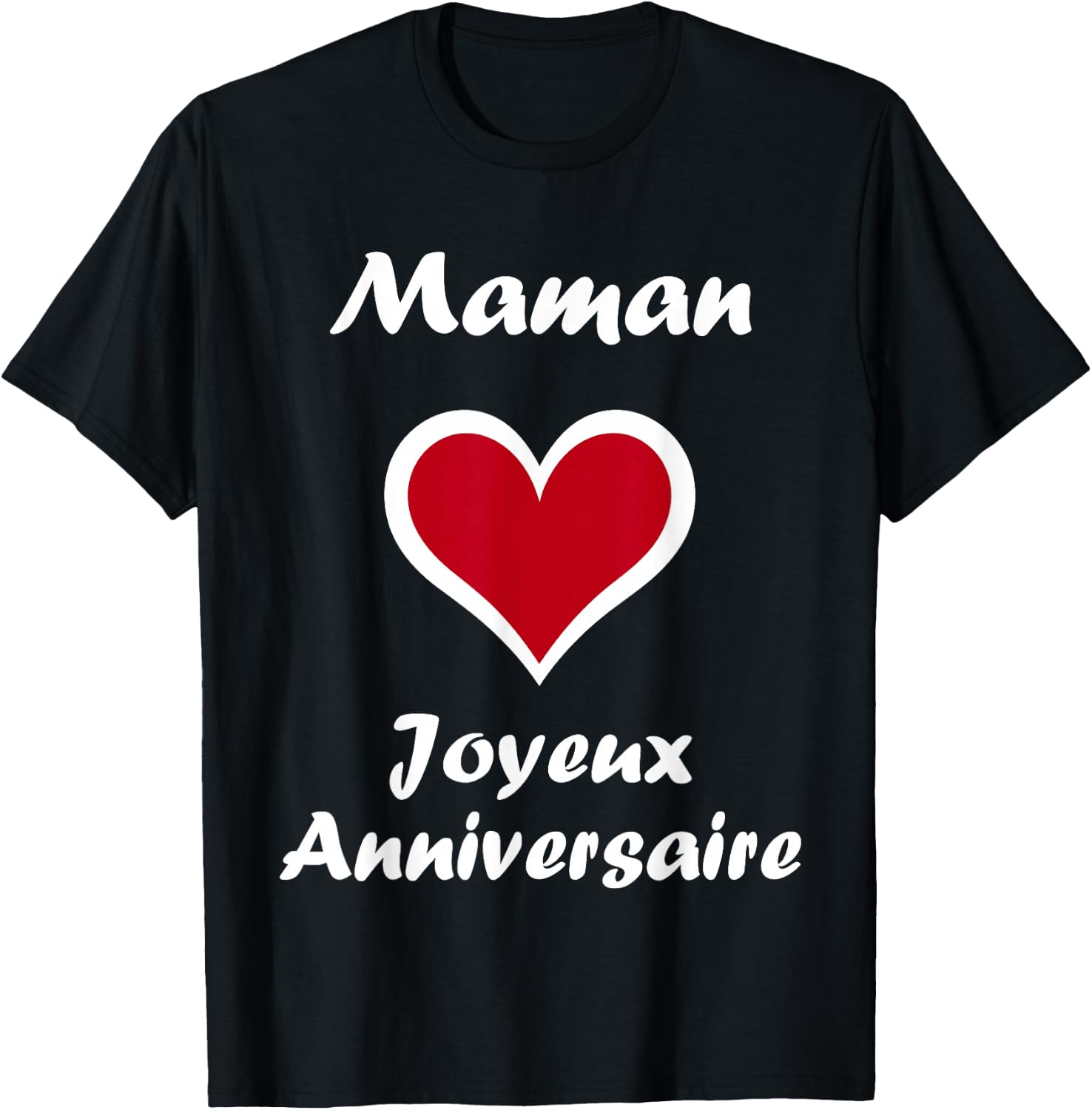 Cute Little Kid Love Happy Birthday Mom , Black, S T-Shirt - T-Shirt | Black