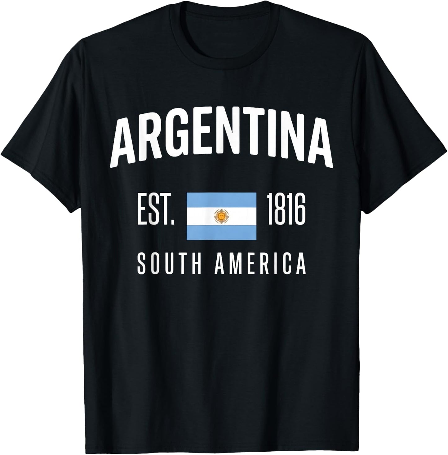 Argentina National Flag T-Shirt - T-Shirt | Black