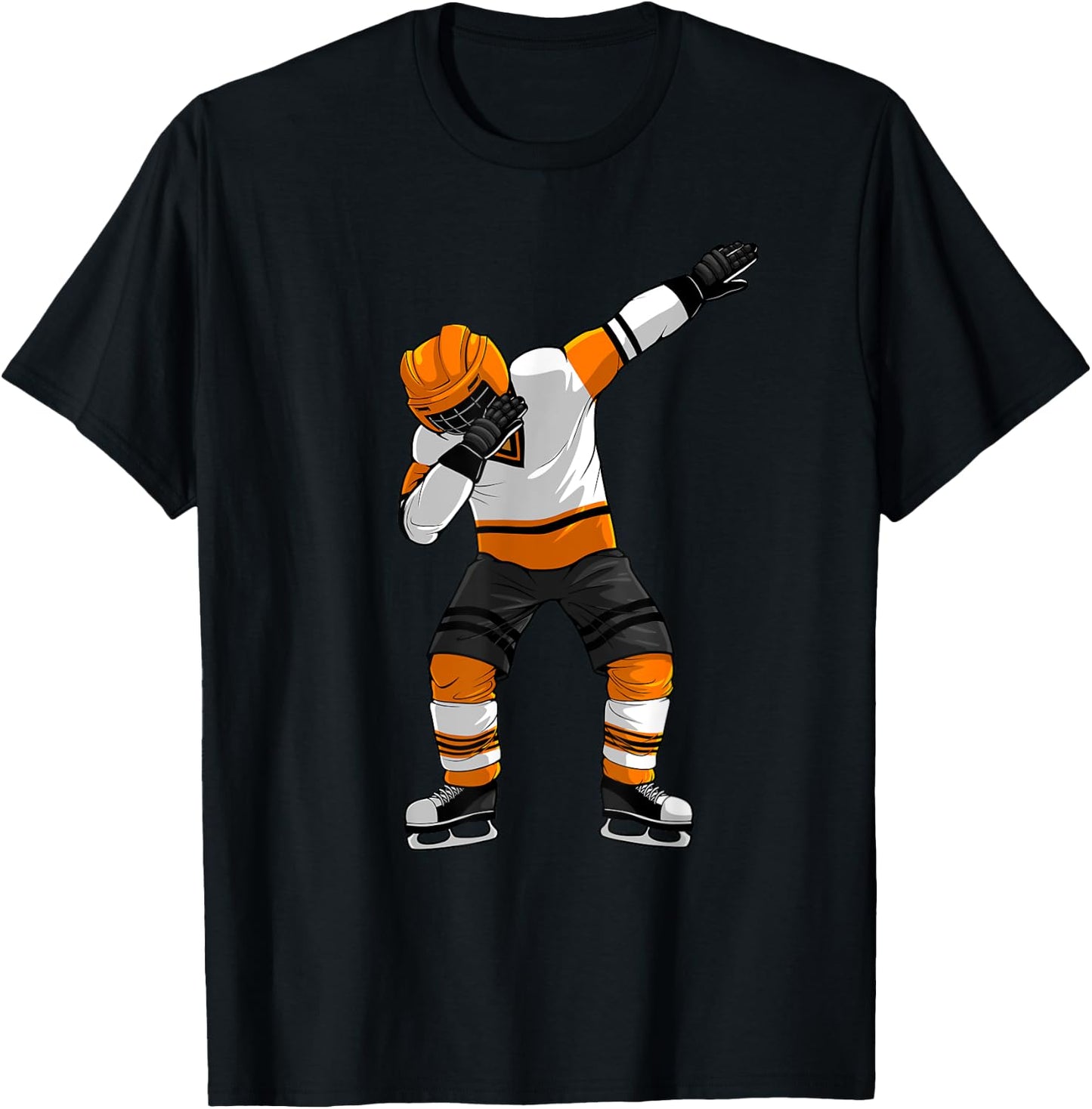 Cool Dabbing Ice Hockey Art Boys Ice Hockey Goalie T-Shirt - T-Shirt | Black