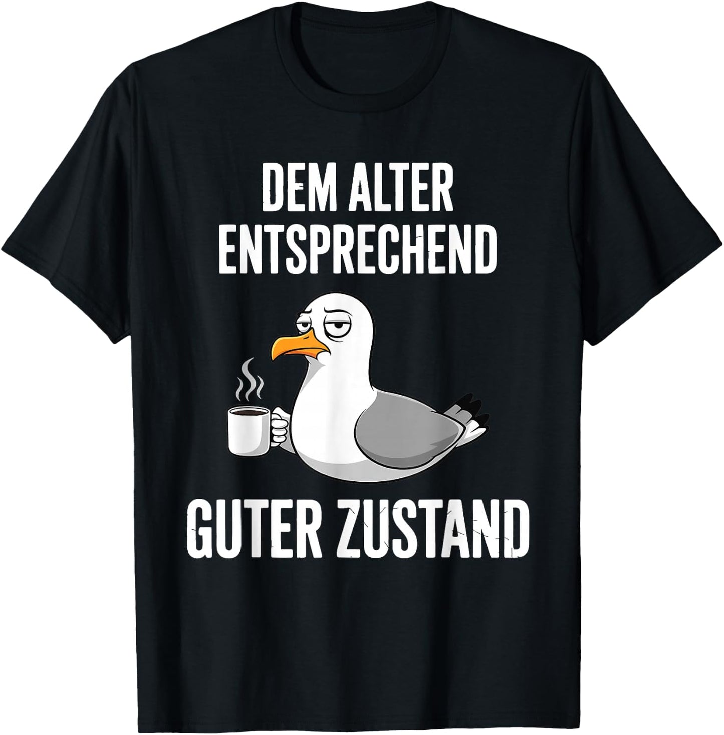 Dem Alter Entsprechend Guter Zustand Möwe T-Shirt - T-Shirt | Black