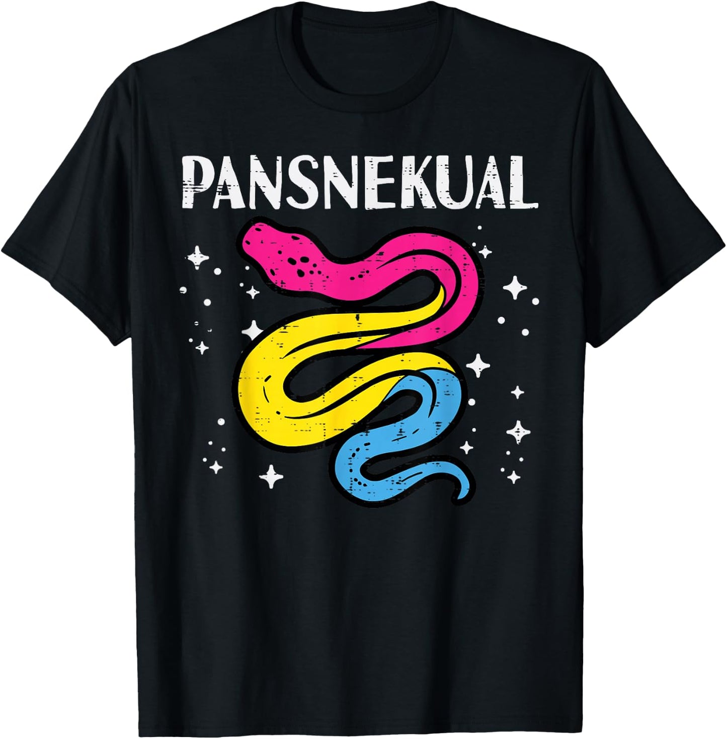 Pansexual Snake Pansnekual Pan Pride Flag Lgbt Men Women Kid T-Shirt - T-Shirt | Black