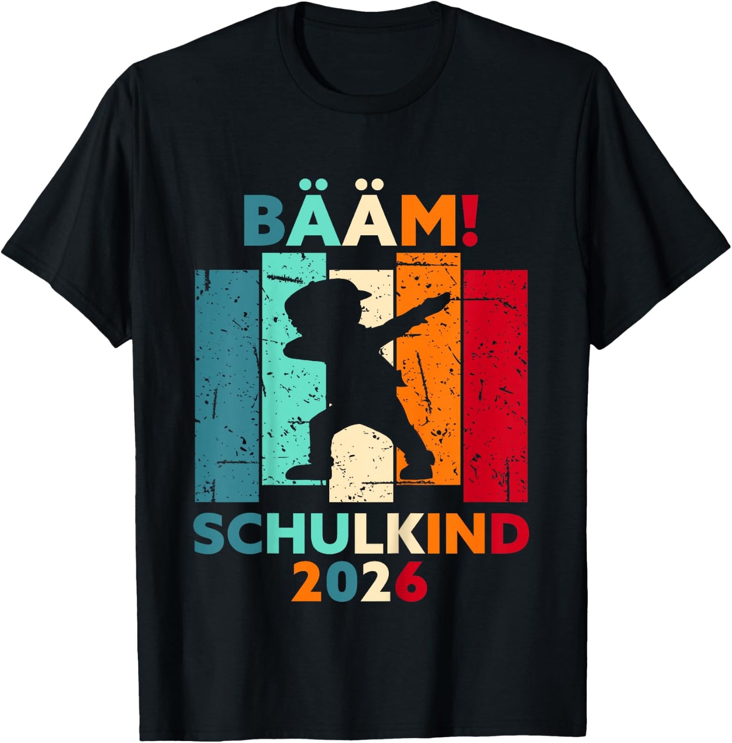 Children's Bääm! Schulkind 2026 First Day of School , black T-Shirt - T-Shirt | Black