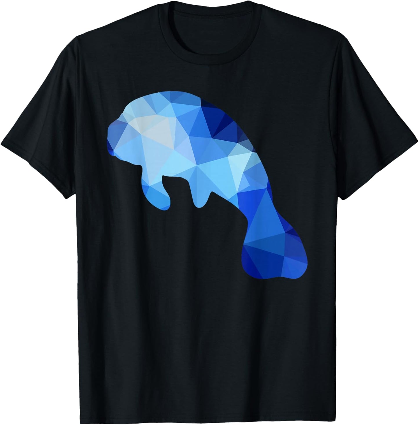 Dugong Manatee Sea Cow Oceanologist Geometry T-Shirt - T-Shirt | Black