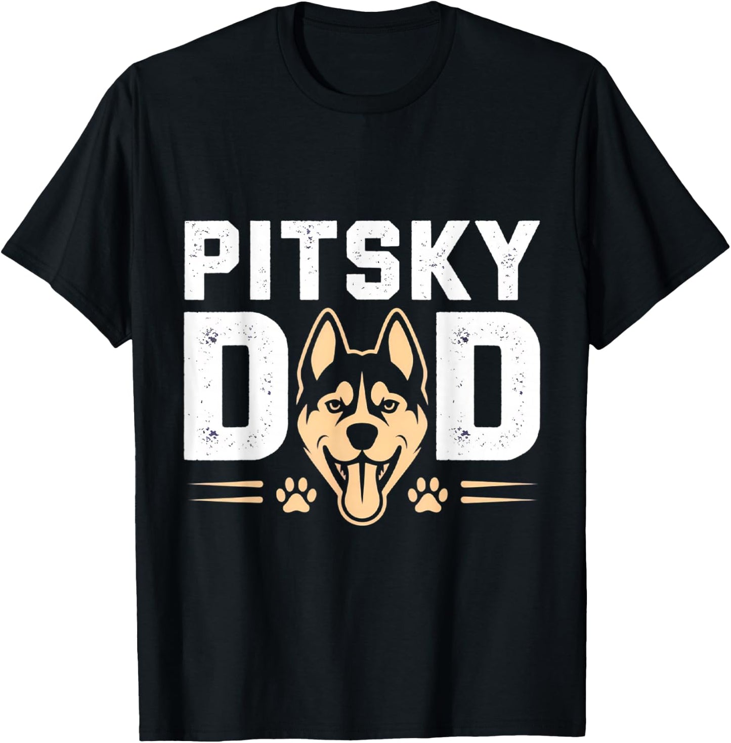Pitsky Dad Father's Day T-Shirt - T-Shirt | Black