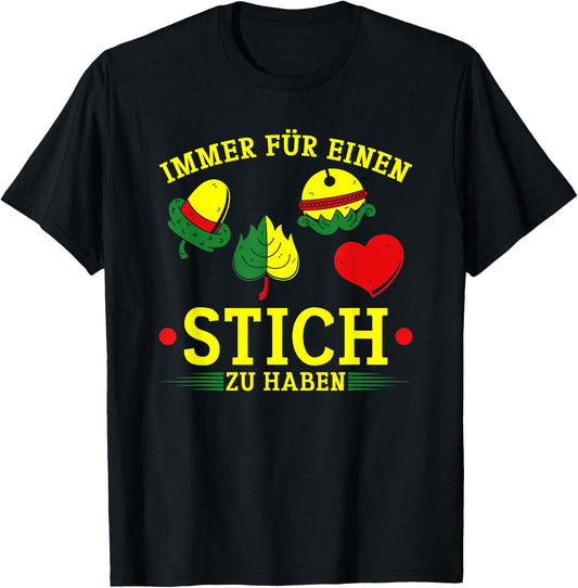 Funny Sheep Head Slogan Card Game Shot Cotton , black T-Shirt - T-Shirt | Black