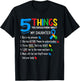 Autistic Daughter Autism Awareness Support Mom Dad Parents T-Shirt - T-Shirt | Black
