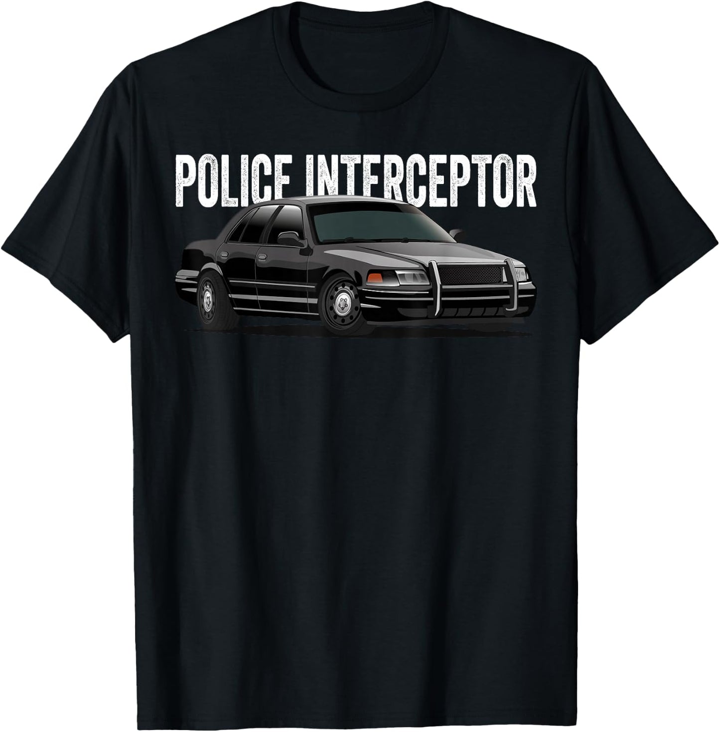 Police Interceptor Crown Vic Patrol Auto T-Shirt - T-Shirt | Black