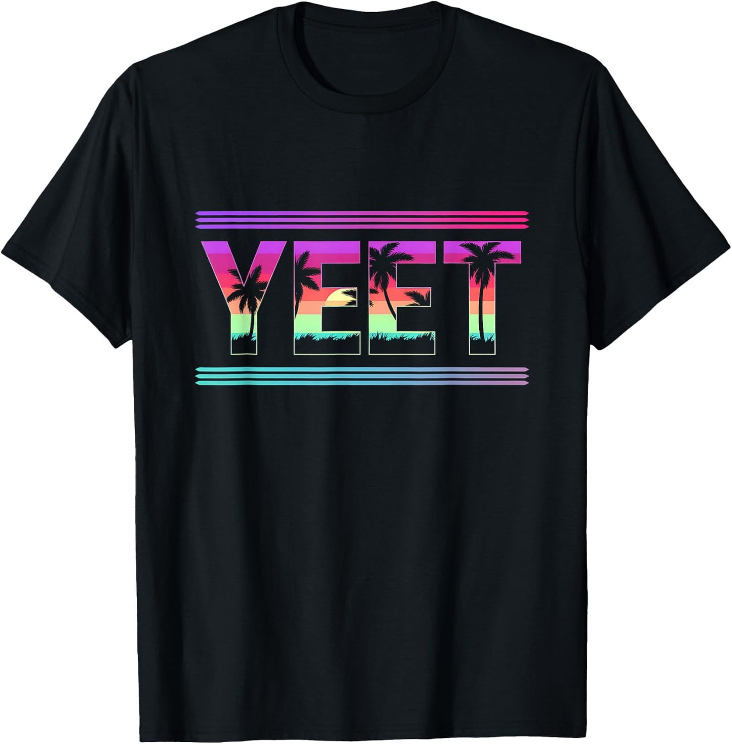 Vintage Yeet Shirt Apparel Saying for All – Men, Women and Kids T-Shirt - T-Shirt | Black
