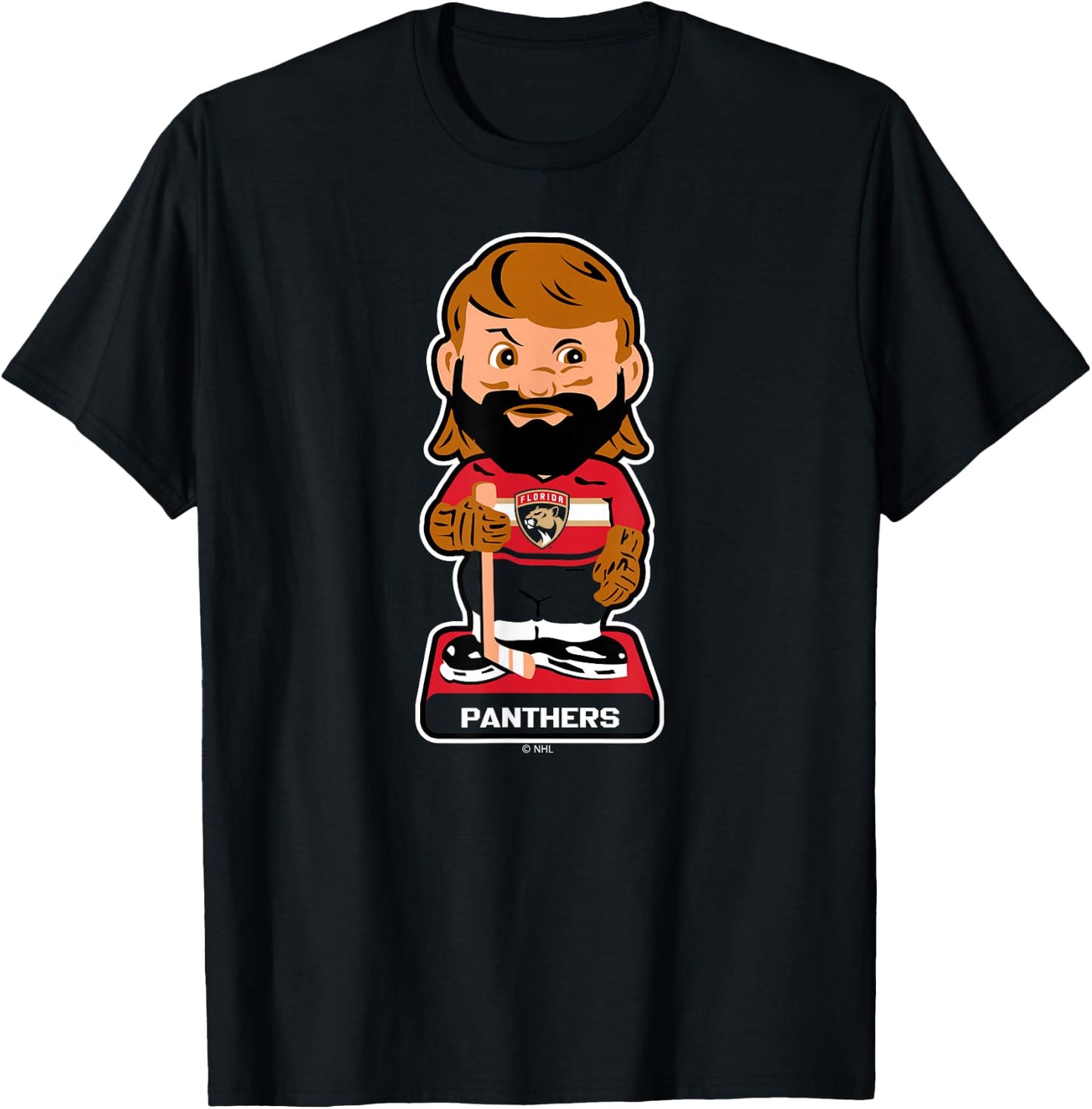 Florida Panthers Bobblehead Navy Officially Licensed T-Shirt - T-Shirt | Black