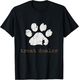 Treat Dealer | Funny Dog Lover Dog Mom Dad T-Shirt - T-Shirt | Black