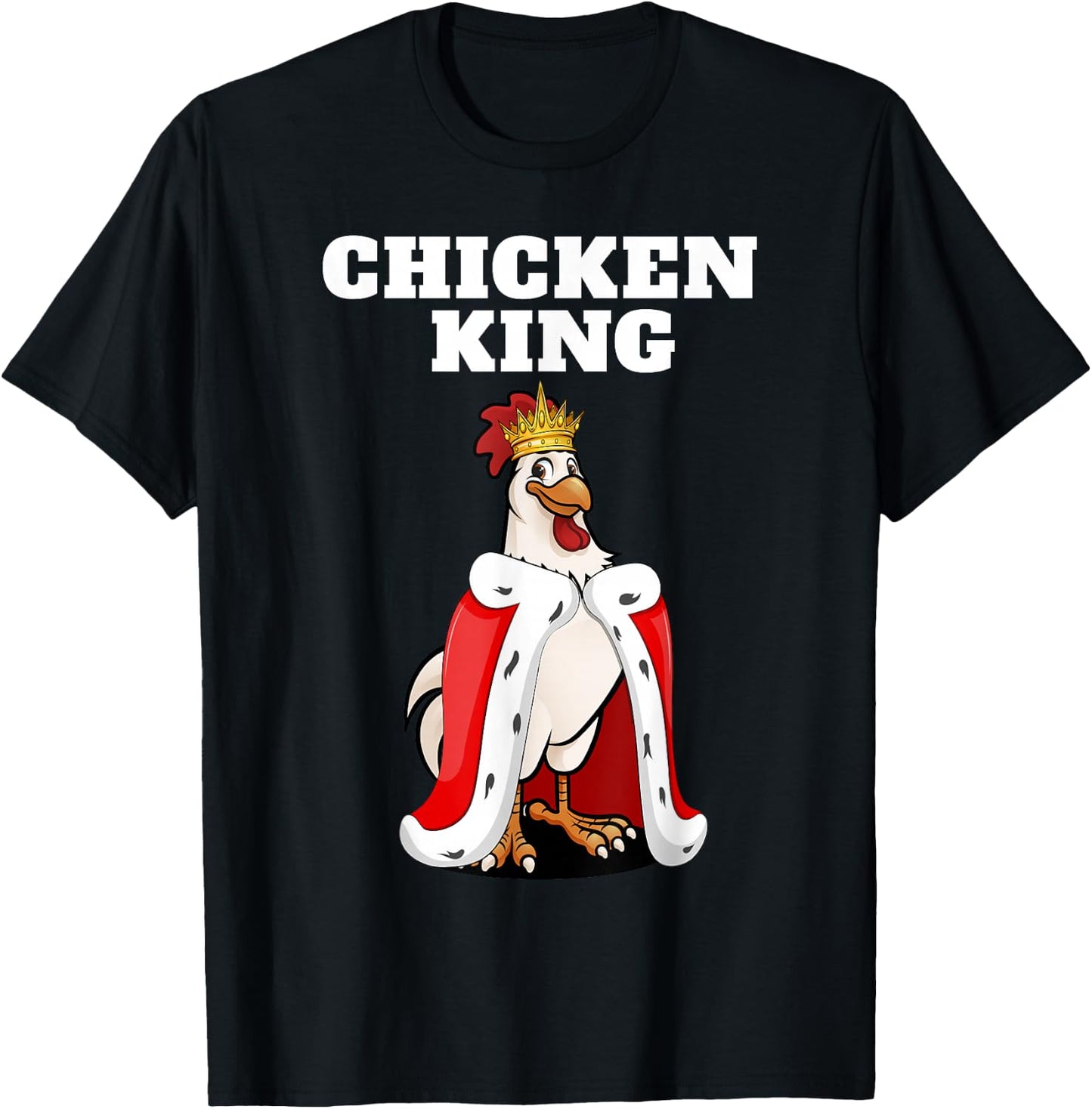 Chicken King Herren-Hemd für Hühnerliebhaber, Haustier-Huhn T-Shirt - T-Shirt | Black