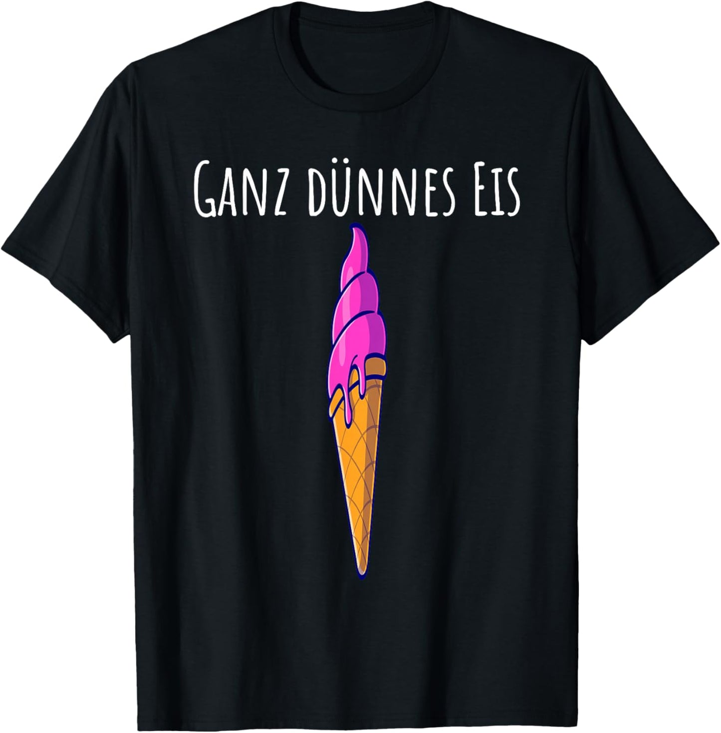 Very Thin Ice Slogan Summer Word Game, black T-Shirt - T-Shirt | Black