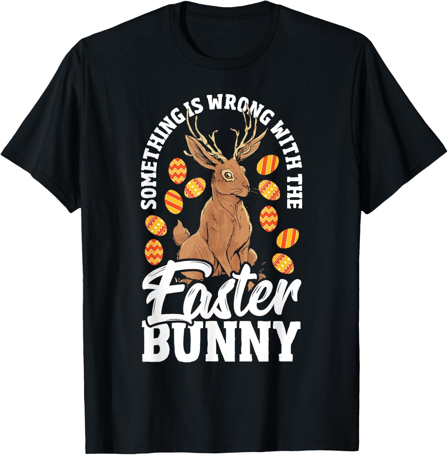 Jackalope Easter Rabbit Funny Mythical Jackalope T-Shirt - T-Shirt | Black