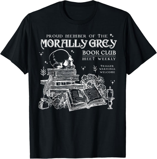 Morally Grey Book Club T-Shirt - T-Shirt | Black