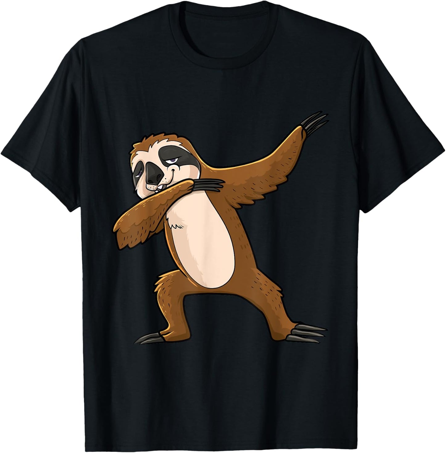 Dabbing Sloth Lazy Animal Lover Men Women Kids T-Shirt - T-Shirt | Black