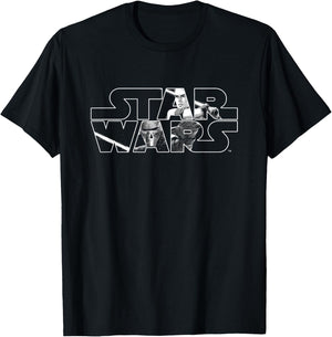 Star Wars Light vs Dark White T-Shirt - T-Shirt | Black