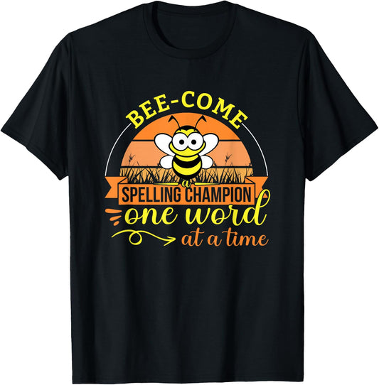 Spelling Bee Champion Competition Word Speller Spelling Bee T-Shirt - T-Shirt | Black