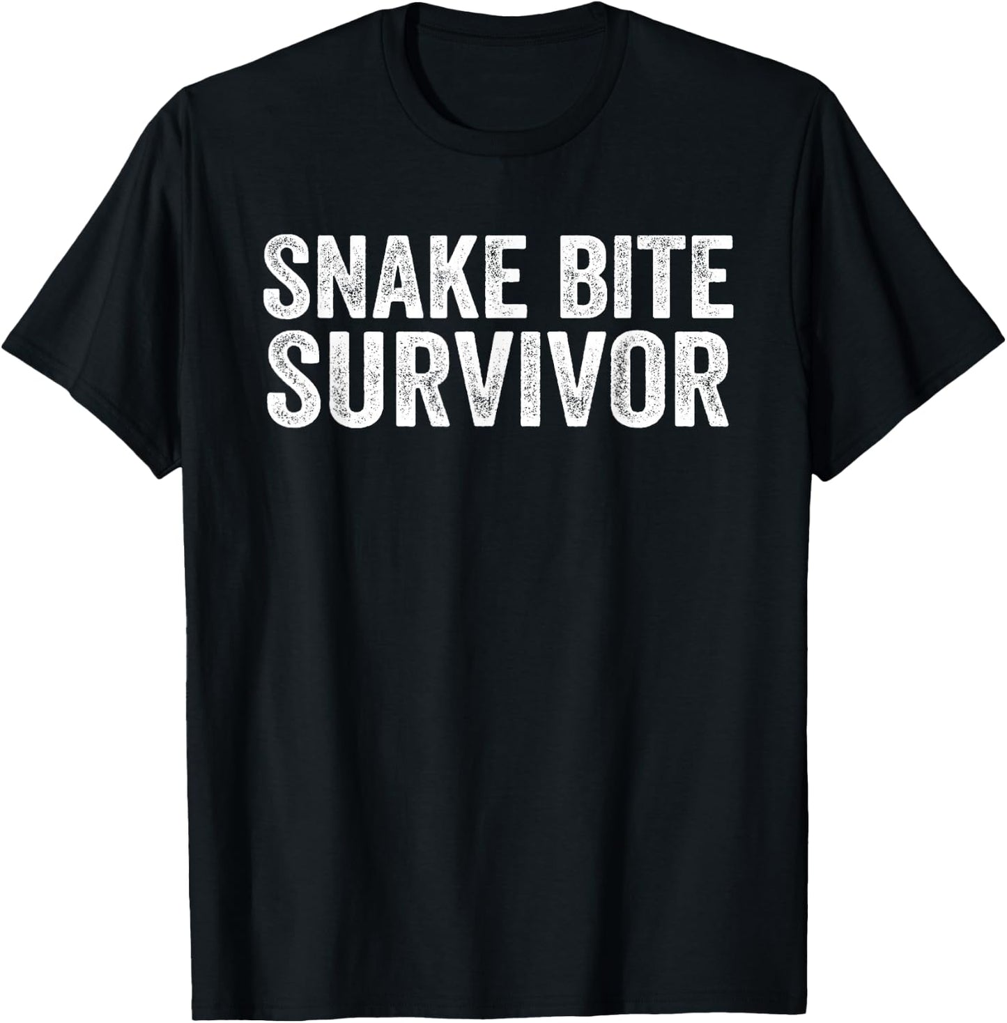 Snake Bite Survivor Venomous Snake Bite Recovery T-Shirt - T-Shirt | Black