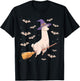 Funny Witch Broomstick Llama Lovers Spooky Halloween Costume T-Shirt - T-Shirt | Black