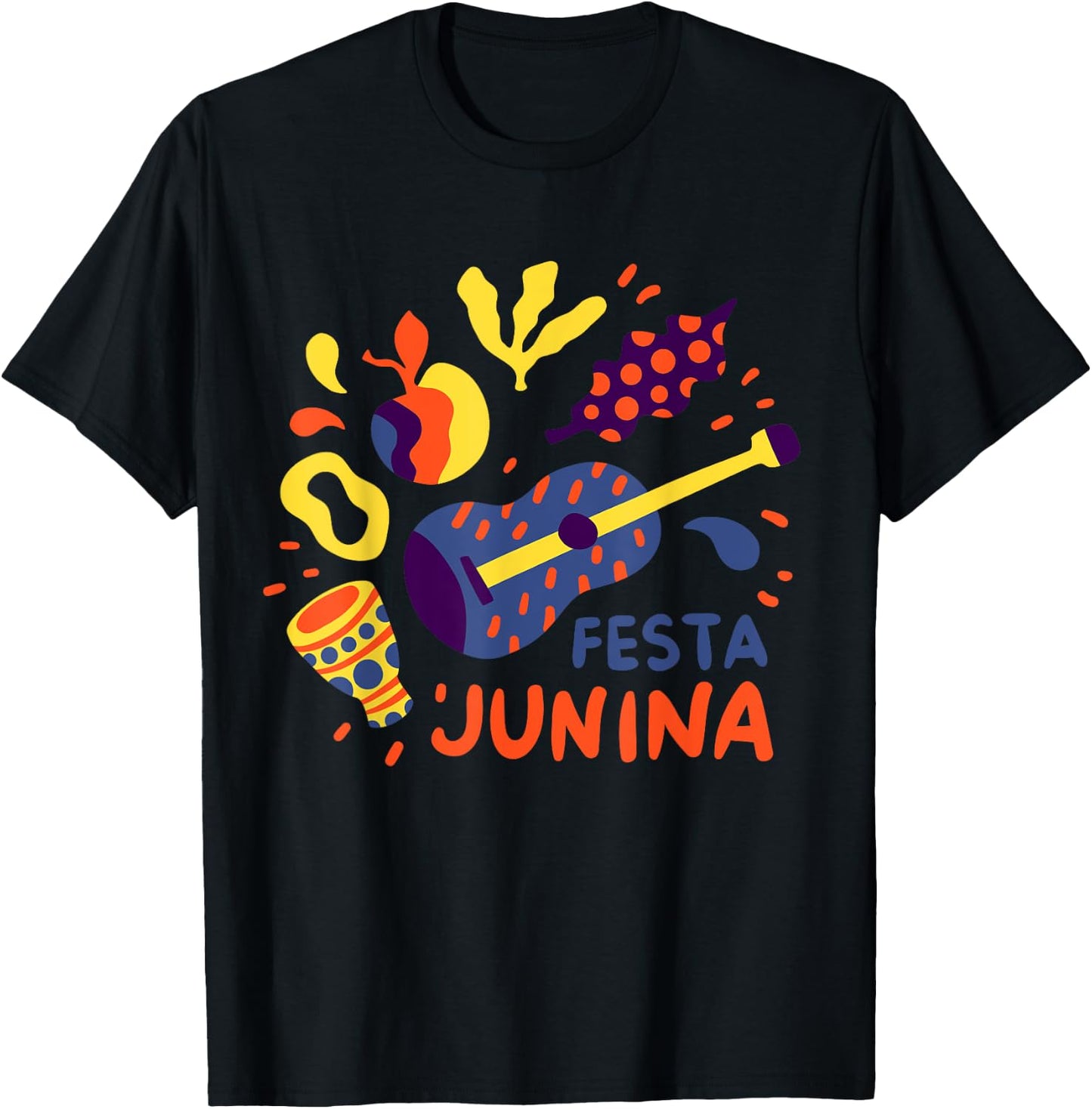 Festa Junina Brazil June Festival Brazilian Celebration T-Shirt - T-Shirt | Black