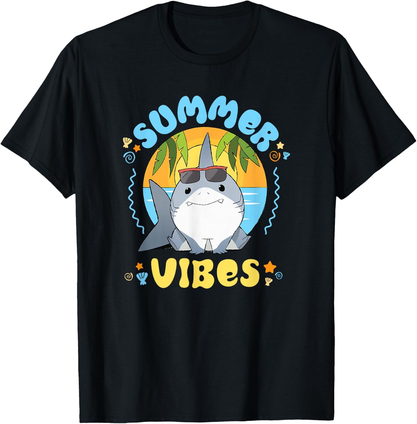 Marvel Jeff the Land Shark Summer Vibes Beach Vacation T-Shirt - T-Shirt | Black