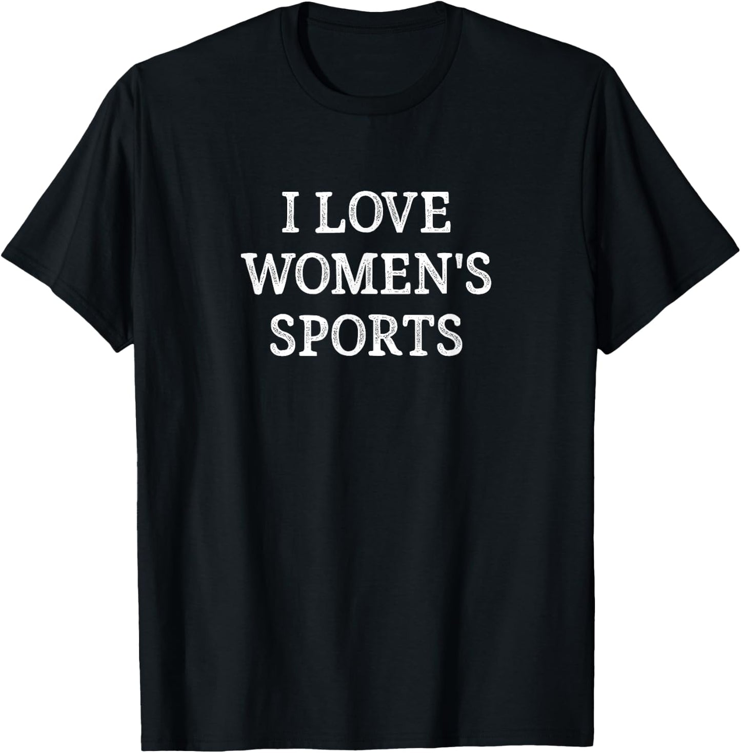 I Love Women's Sports - Vintage Style T-Shirt - T-Shirt | Black