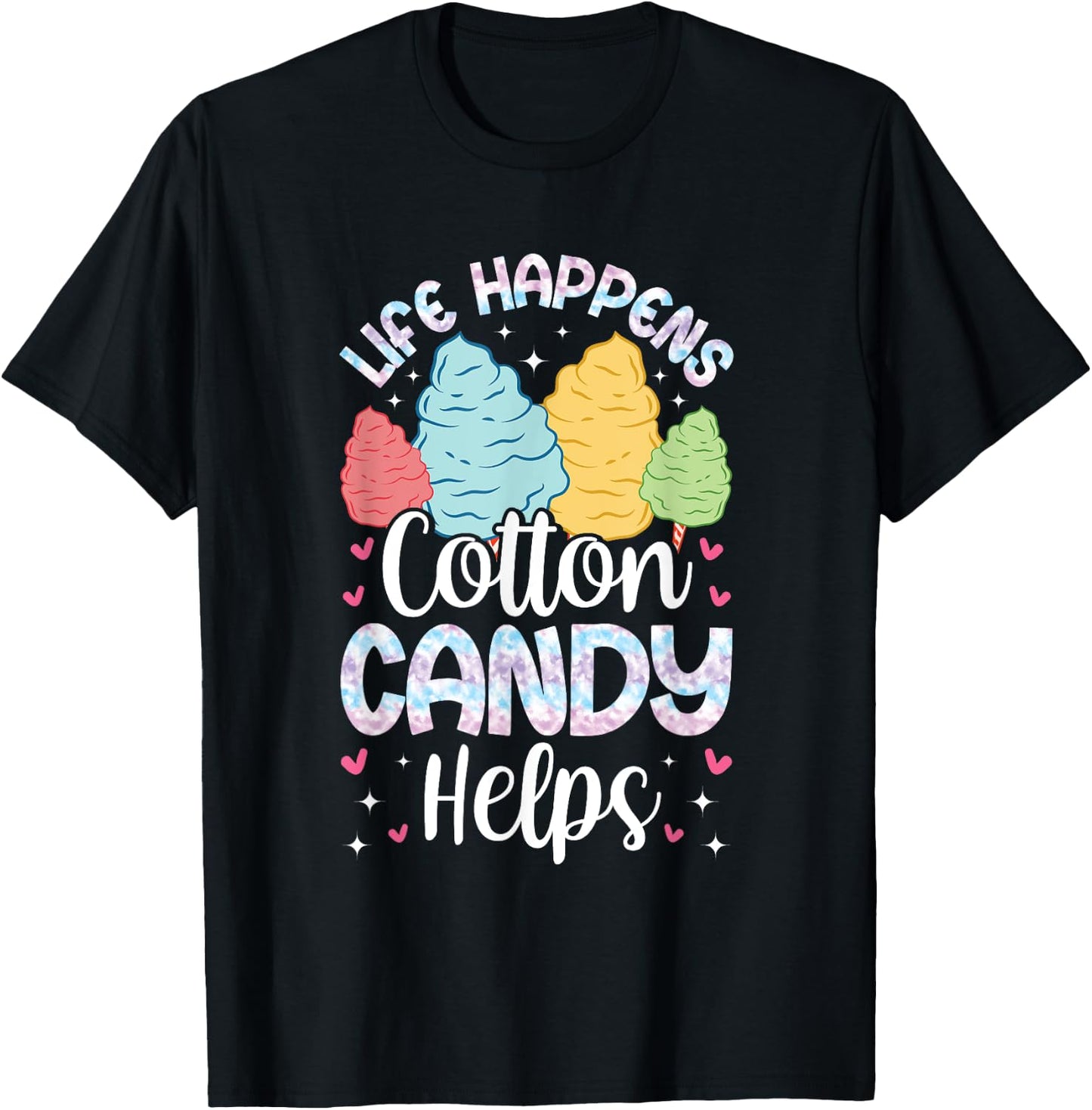 Professional Cotton Candy Crew Apparel Candy Patch Treat T-Shirt - T-Shirt | Black