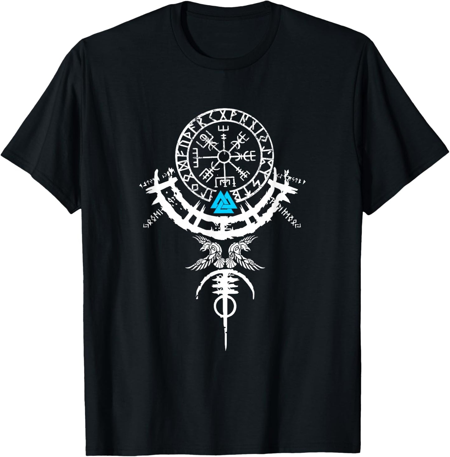 Wikinger Shirt Vikings Vegvisir Wikinger Valhalla Herren T-Shirt - T-Shirt | Black