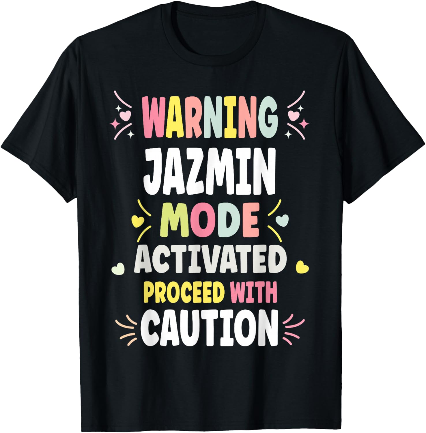 JAZMIN Personalized Women's Gift Custom JAZMIN T-Shirt - T-Shirt | Black