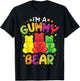 I Am A Gummy Bear Funny Candy Lovers for Girls , black T-Shirt - T-Shirt | Black
