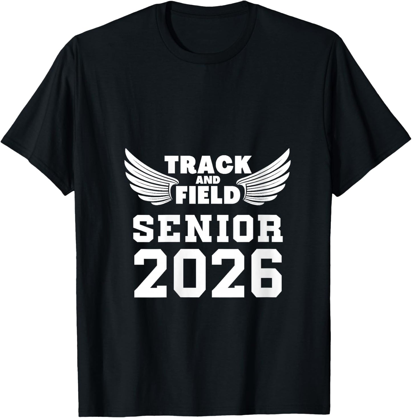 Class Of 2026 Track And Field Senior Graduation Graduate V-Neck T-Shirt - T-Shirt | Black