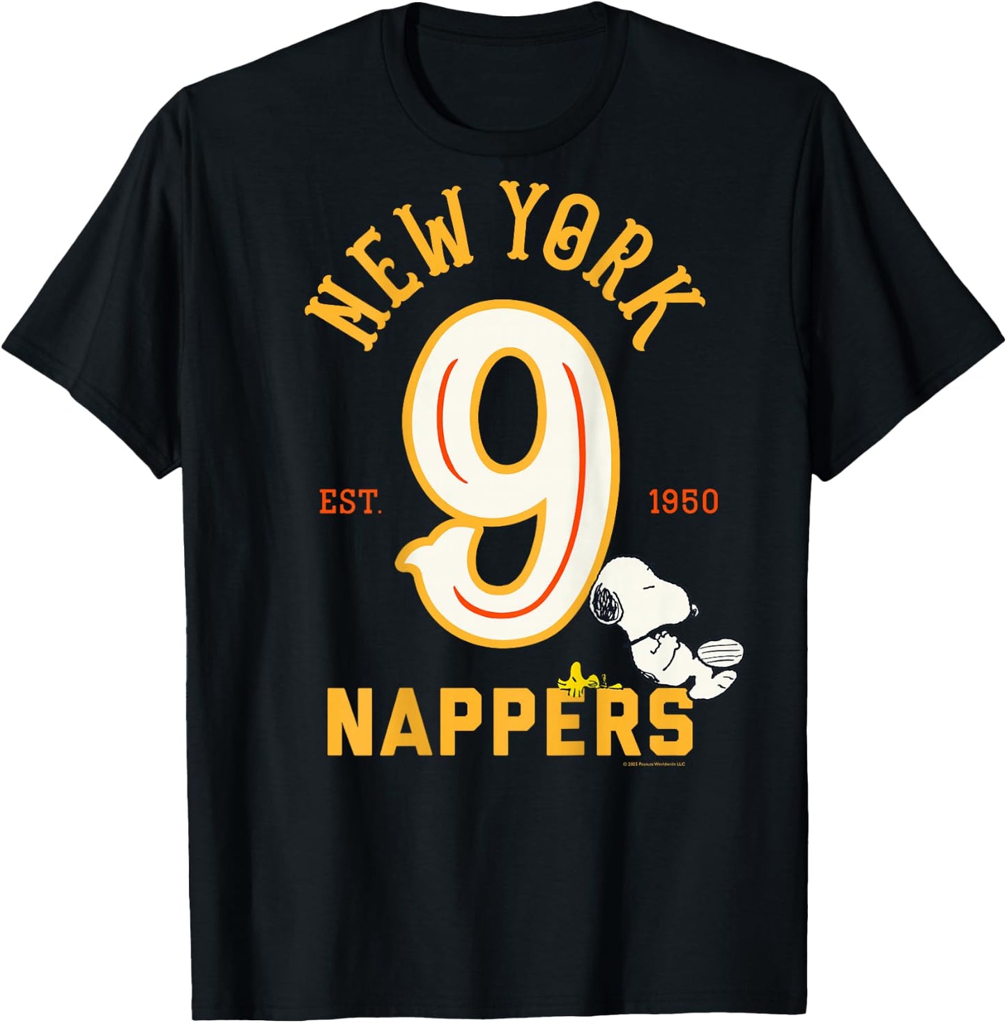 Peanuts - Backprint Snoopy New York Nappers T-Shirt - T-Shirt | Black