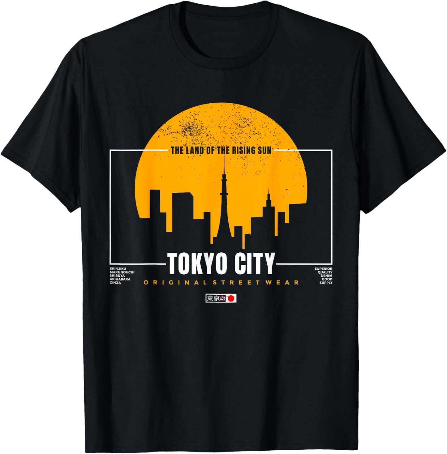 The Land Of The Rising Sun Tokyo City T-Shirt - T-Shirt | Black