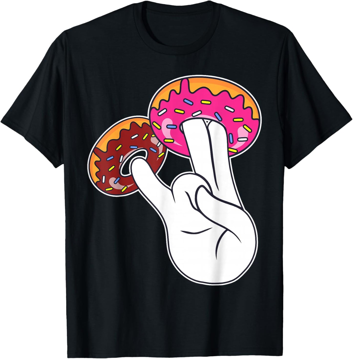 Funny Inappropriate and Embarrassing Dirty Adult Humour Donut T-Shirt - T-Shirt | Black