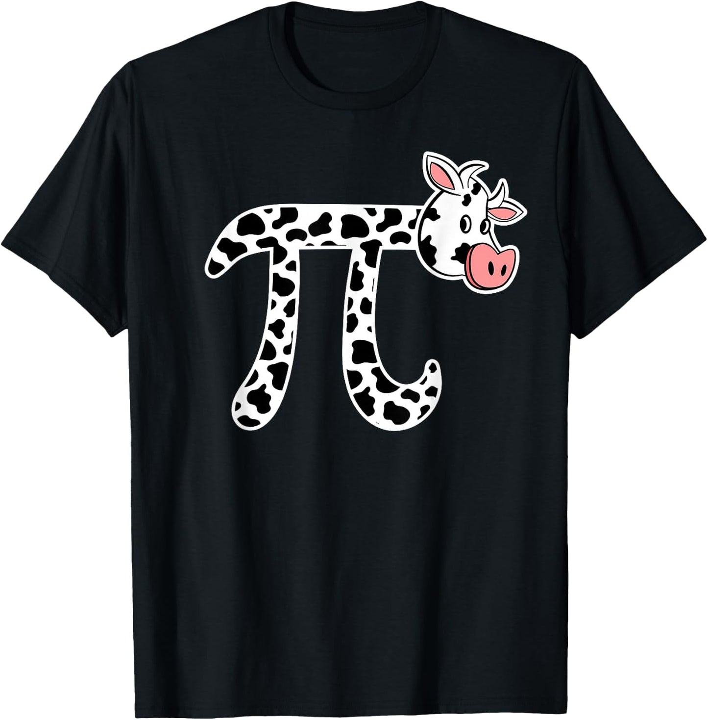Pi Day - Funny Cow Pi March 14th Cow Lover 3.14 Pi T-Shirt - T-Shirt | Black