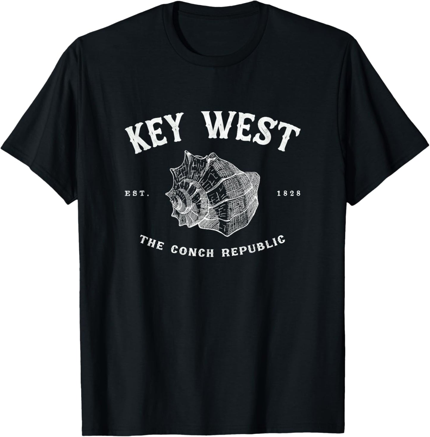 Key West FL Conch Republic Retro Fishing Diving Vintage T-Shirt - T-Shirt | Black